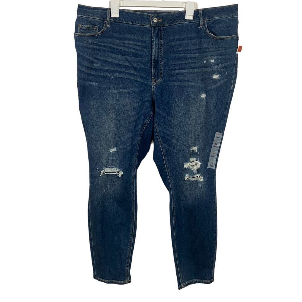 NWT Old Navy Plus Size Distressed High Waisted Skinny Jeans